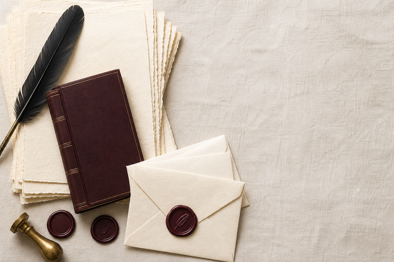 PLUME stationery collection flat-lay